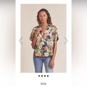 Trovata Birds of paradis camp shirt super cute size small